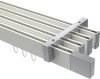 10212918-103212 Innenlauf Gardinenstange Deckenmontage Aluminium / Metall eckig 14x35 mm 4-läufig SMARTLINE - Lox Weiß / Chrom