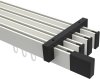 10212918-103228 Innenlauf Gardinenstange Deckenmontage Aluminium / Metall eckig 14x35 mm 4-läufig SMARTLINE - Lox Weiß / Schwarz
