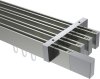10212918-103912 Innenlauf Gardinenstange Deckenmontage Aluminium / Metall eckig 14x35 mm 4-läufig SMARTLINE - Lox Edelstahl-Optik / Chrom