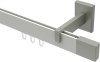 10212919-103239 Innenlauf Gardinenstange Aluminium / Metall eckig 14x35 mm SMARTLINE - Lox Weiß / Edelstahl-Optik