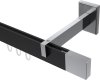 10212920-102812 Innenlauf Gardinenstange Aluminium / Metall eckig 14x35 mm SMARTLINE - Lox Schwarz / Chrom (WA lang)