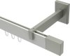 10212920-103239 Innenlauf Gardinenstange Aluminium / Metall eckig 14x35 mm SMARTLINE - Lox Weiß / Edelstahl-Optik (WA lang)