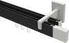 10212921-102832 Innenlauf Gardinenstange Aluminium / Metall eckig 14x35 mm 2-läufig SMARTLINE - Lox Schwarz / Weiß