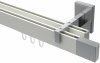 10212921-XX3212 Innenlauf Gardinenstange Aluminium / Metall eckig 14x35 mm 2-läufig SMARTLINE - Lox Weiß / Chrom