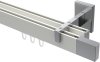 10212921-103212 Innenlauf Gardinenstange Aluminium / Metall eckig 14x35 mm 2-läufig SMARTLINE - Lox Weiß / Chrom