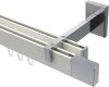 10212922-XX3212 Innenlauf Gardinenstange Aluminium / Metall eckig 14x35 mm 2-läufig SMARTLINE - Lox Weiß / Chrom (WA lang)