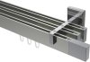 10212923-103912 Innenlauf Gardinenstange Aluminium / Metall eckig 14x35 mm 3-läufig SMARTLINE - Lox Edelstahl-Optik / Chrom