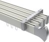 10213018-103212 Innenlauf Gardinenstange Deckenmontage Aluminium / Metall eckig 14x35 mm 4-läufig SMARTLINE - Conex Weiß / Chrom