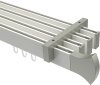 10213018-103239 Innenlauf Gardinenstange Deckenmontage Aluminium / Metall eckig 14x35 mm 4-läufig SMARTLINE - Conex Weiß / Edelstahl-Optik