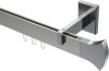 10213019-103912 Innenlauf Gardinenstange Aluminium / Metall eckig 14x35 mm SMARTLINE - Conex Edelstahl-Optik / Chrom