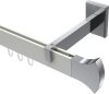 10213020-103212 Innenlauf Gardinenstange Aluminium / Metall eckig 14x35 mm SMARTLINE - Conex Weiß / Chrom (WA lang)