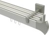 10213023-103239 Innenlauf Gardinenstange Aluminium / Metall eckig 14x35 mm 3-läufig SMARTLINE - Conex Weiß / Edelstahl-Optik