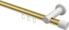 10213111-103832 Innenlauf Gardinenstange Aluminium / Metall 20 mm Ø PLATON - Santo Messing-Optik / Weiß