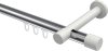 10213125-101232 Innenlauf Gardinenstange Aluminium / Metall 20 mm Ø PRESTIGE - Santo Chrom / Weiß