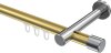 10213125-103812 Innenlauf Gardinenstange Aluminium / Metall 20 mm Ø PRESTIGE - Santo Messing-Optik / Chrom
