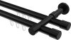 10213126-1029 Innenlauf Gardinenstange Aluminium / Metall 20 mm Ø 2-läufig PRESTIGE - Santo Schwarz