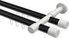 10213126-102932 Innenlauf Gardinenstange Aluminium / Metall 20 mm Ø 2-läufig PRESTIGE - Santo Schwarz / Weiß