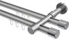 10213126-103312 Innenlauf Gardinenstange Aluminium / Metall 20 mm Ø 2-läufig PRESTIGE - Santo Silbergrau / Chrom