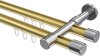 10213126-103812 Innenlauf Gardinenstange Aluminium / Metall 20 mm Ø 2-läufig PRESTIGE - Santo Messing-Optik / Chrom