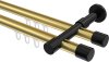 10213126-103829 Innenlauf Gardinenstange Aluminium / Metall 20 mm Ø 2-läufig PRESTIGE - Santo Messing-Optik / Schwarz