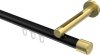 10213145-102938 Innenlauf Gardinenstange Aluminium / Metall 20 mm Ø SITENO - Santo Schwarz / Messing-Optik