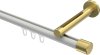 10213145-103238 Innenlauf Gardinenstange Aluminium / Metall 20 mm Ø SITENO - Santo Weiß / Messing-Optik