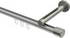 10213145-103339 Innenlauf Gardinenstange Aluminium / Metall 20 mm Ø SITENO - Santo Silbergrau / Edelstahl-Optik