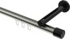 10213145-103929 Innenlauf Gardinenstange Aluminium / Metall 20 mm Ø SITENO - Santo Edelstahl-Optik / Schwarz