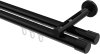 10213146-1029 Innenlauf Gardinenstange Aluminium / Metall 20 mm Ø 2-läufig SITENO - Santo Schwarz