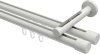 10213146-1032 Innenlauf Gardinenstange Aluminium / Metall 20 mm Ø 2-läufig SITENO - Santo Weiß