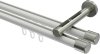 10213146-103239 Innenlauf Gardinenstange Aluminium / Metall 20 mm Ø 2-läufig SITENO - Santo Weiß / Edelstahl-Optik
