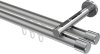 10213146-103312 Innenlauf Gardinenstange Aluminium / Metall 20 mm Ø 2-läufig SITENO - Santo Silbergrau / Chrom