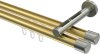 10213146-103839 Innenlauf Gardinenstange Messing-Optik / Edelstahl-Optik 20 mm Ø 2-läufig SITENO - Santo