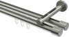 10213146-1039 Innenlauf Gardinenstange Edelstahl-Optik 20 mm Ø 2-läufig SITENO - Santo