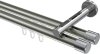 10213146-103912 Innenlauf Gardinenstange Aluminium / Metall 20 mm Ø 2-läufig SITENO - Santo Edelstahl-Optik / Chrom