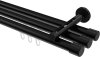10213147-1029 Innenlauf Gardinenstange Aluminium / Metall 20 mm Ø 3-läufig SITENO - Santo Schwarz