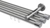 10213147-103312 Innenlauf Gardinenstange Aluminium / Metall 20 mm Ø 3-läufig SITENO - Santo Silbergrau / Chrom