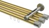 10213147-103839 Innenlauf Gardinenstange Messing-Optik / Edelstahl-Optik 20 mm Ø 3-läufig SITENO - Santo