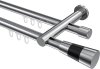 10213312-10121229 Innenlauf Gardinenstange Aluminium / Metall 20 mm Ø 2-läufig PLATON - Tanara Chrom