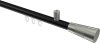 10213334-102939 Innenlauf Gardinenstange Aluminium / Metall 20 mm Ø SONIUS - Tanara Schwarz / Edelstahl-Optik