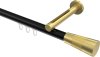 10213345-102938 Innenlauf Gardinenstange Aluminium / Metall 20 mm Ø SITENO - Tanara Schwarz / Messing-Optik