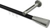 10213345-102939 Innenlauf Gardinenstange Aluminium / Metall 20 mm Ø SITENO - Tanara Schwarz / Edelstahl-Optik