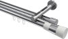 10213346-10123212 Innenlauf Gardinenstange Aluminium / Metall 20 mm Ø 2-läufig SITENO - Tanara Chrom
