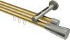 10213346-103839 Innenlauf Gardinenstange Messing-Optik / Edelstahl-Optik 20 mm Ø 2-läufig SITENO - Tanara