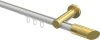 10213411-103238 Innenlauf Gardinenstange Aluminium / Metall 20 mm Ø PLATON - Verano Weiß / Messing-Optik