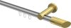 10213411-103338 Innenlauf Gardinenstange Aluminium / Metall 20 mm Ø PLATON - Verano Silbergrau / Messing-Optik