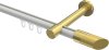 10213425-103238 Innenlauf Gardinenstange Aluminium / Metall 20 mm Ø PRESTIGE - Verano Weiß / Messing-Optik