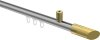 10213434-103338 Innenlauf Gardinenstange Aluminium / Metall 20 mm Ø SONIUS - Verano Silbergrau / Messing-Optik