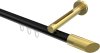 10213445-102938 Innenlauf Gardinenstange Aluminium / Metall 20 mm Ø SITENO - Verano Schwarz / Messing-Optik