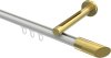 10213445-103238 Innenlauf Gardinenstange Aluminium / Metall 20 mm Ø SITENO - Verano Weiß / Messing-Optik